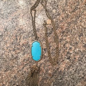 Kendra Scott Rayne Turquoise/Gold Necklace